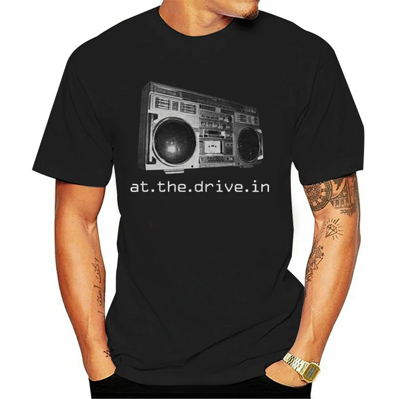 At The Drive In Boombox Packaged T-shirt NEW & OFFICIAL Summer Fashion High-Quality Printed Cotton O Neck Tee Shirts Round Neck