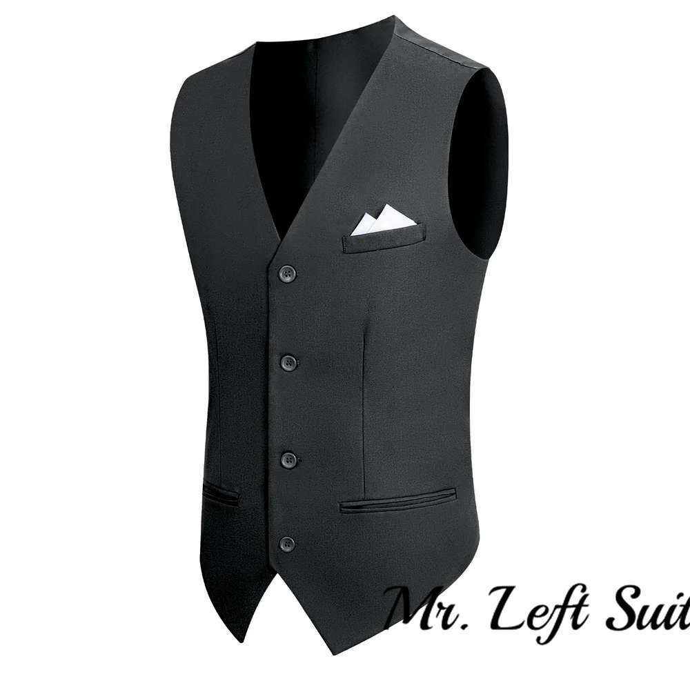 Mens 3 Piece Suits Slim Fit Tuxedo Suit Set Soild Prom Wedding Suits One Button Casual Blazer Vest Pants Set