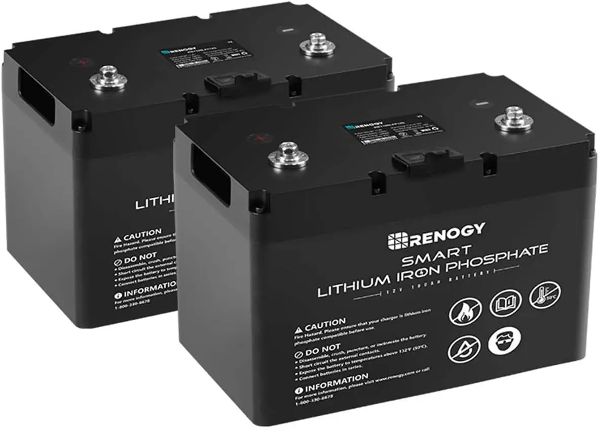 rengy 12V 200Ah Bluetooth self-heating Lithium LiFePO4 deep cycle battery, 5000+ deep cycle, standby power supply