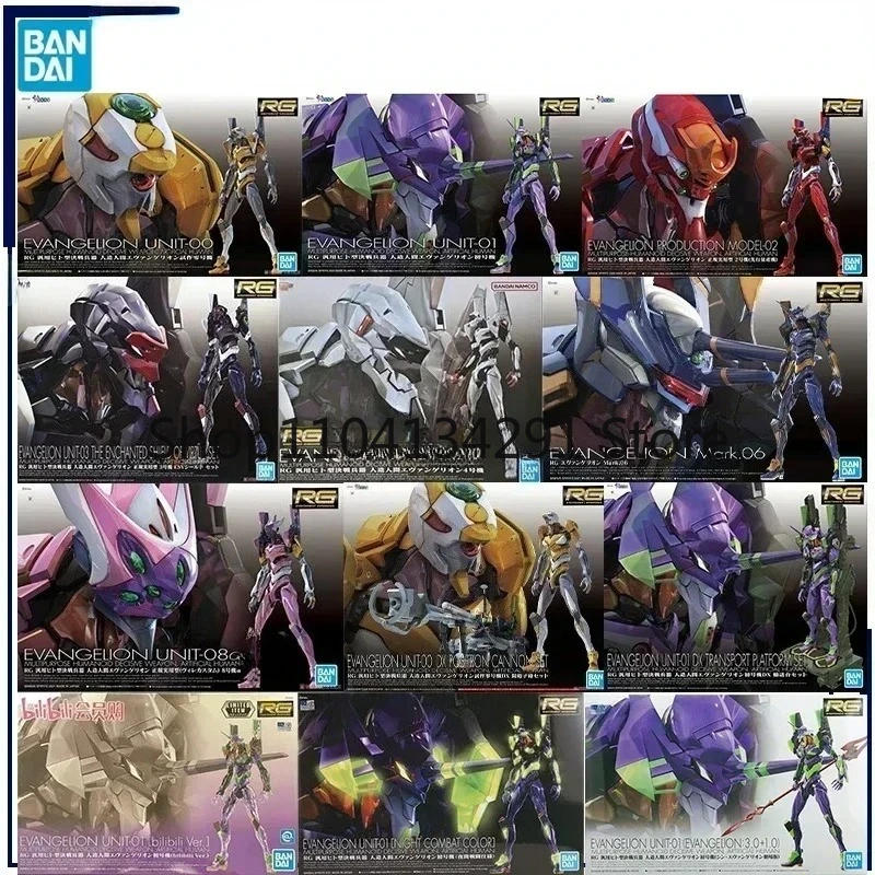 

Original Stock RG Gundam Evangelion Unit-00 -01 -02 -02 -03 -04 -04 -06 -08 Bandai Model Toy Action Battle Collectible Gift