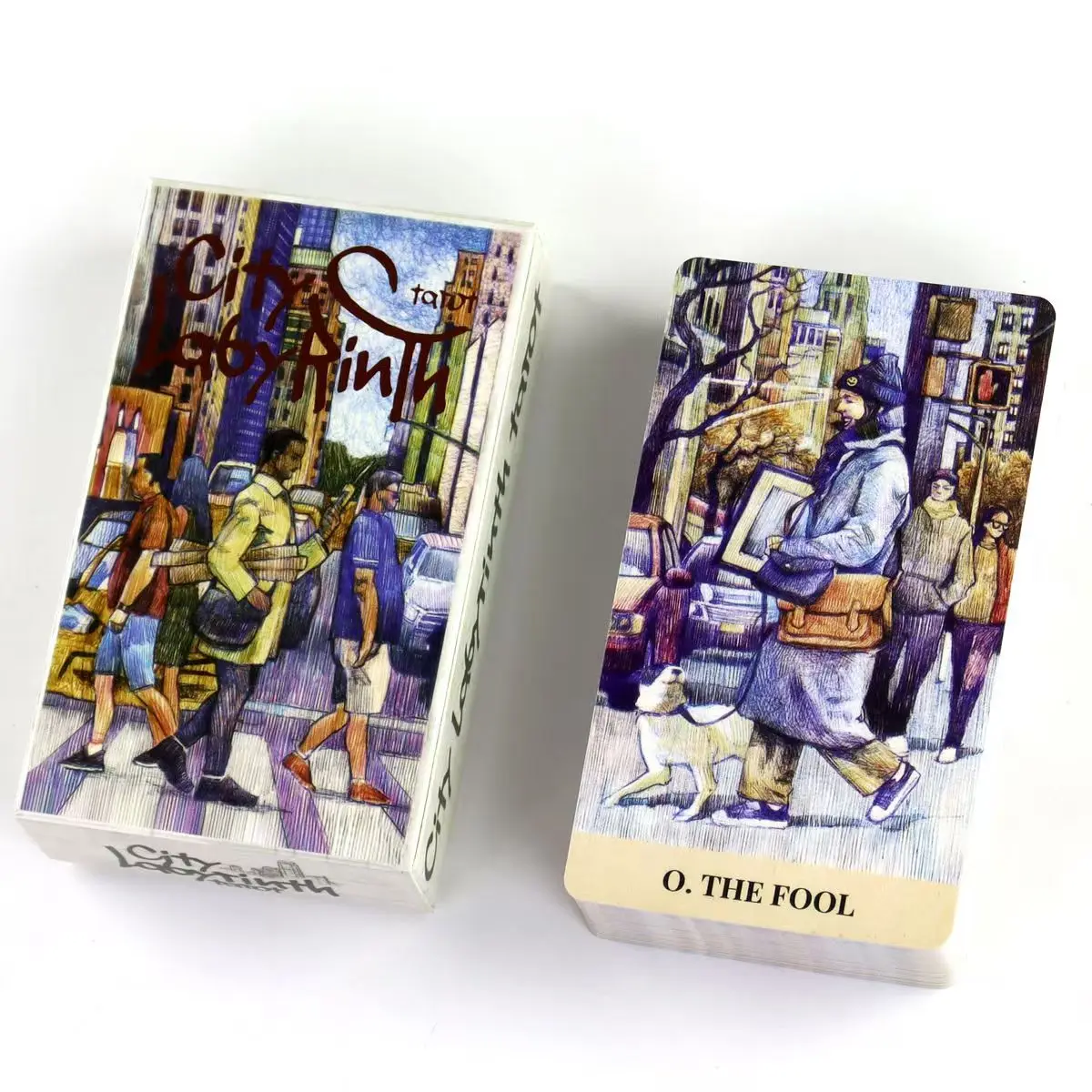 City Labyrinth Tarot, 78 Cards Tarot Deck 10.3*6cm | Indy Tarot Pen-drawn about Life In New York In The Early 2000s