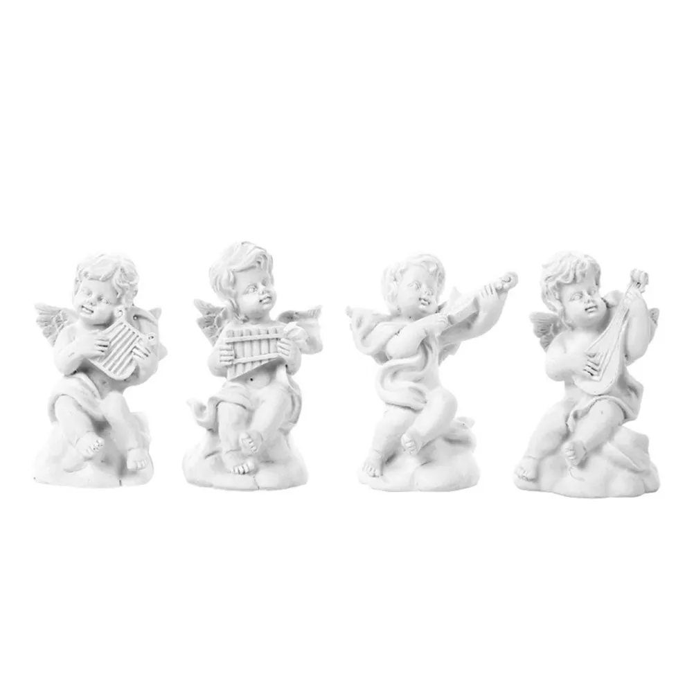 4 pcs Sketch Drawing Home Teaching Desktop Decoration Ornament 1 pcs Halloween Christmas New Year Angel Figurine Resin Plaster