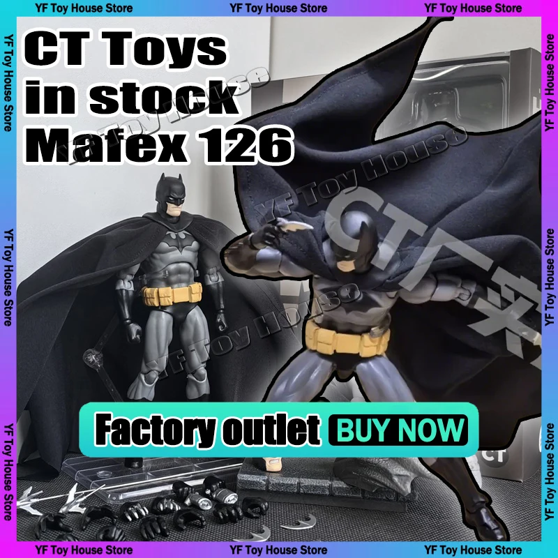 

Hot-New Ct Toys Batman Mafex 126 Dc Bat Man Figure Shf Anime Action Figure Figurine Statue Model Toys Customized Kids Gifts