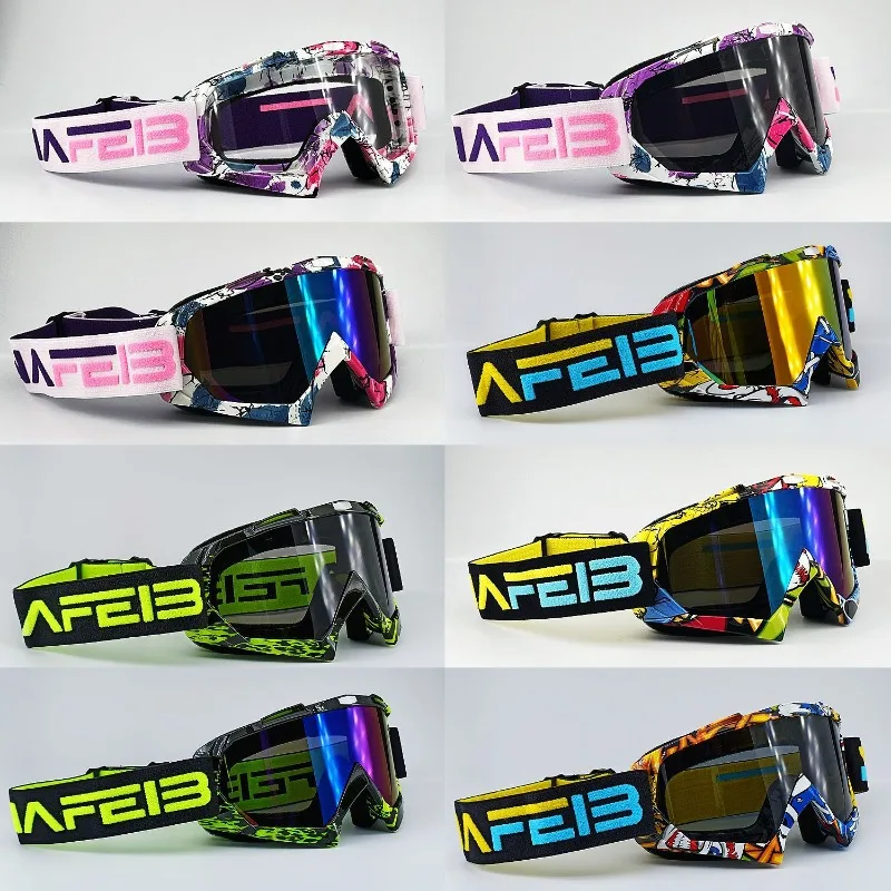 

2025 New Motorcycle Ski Goggles, Windproof Dustproof Anti-Fog, Anti-Impact UV400 for Riding Skiing