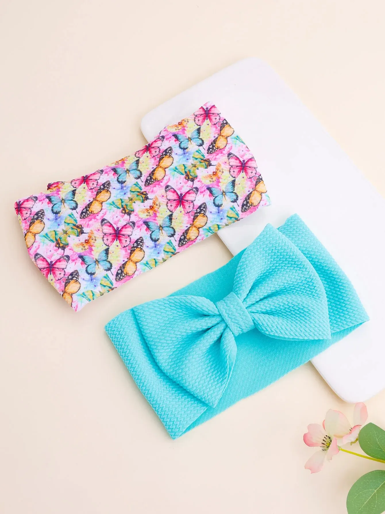 3pcs Butterfly Pattern Headband for Toddlers Bow Elastic Hairband Baby Lovely Elastic Bow Hair Band Kids Baby Hair Accessories