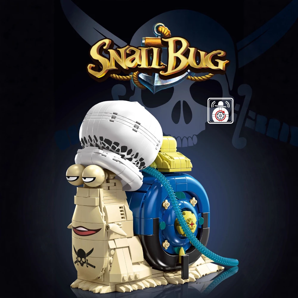 IN STOCK 1590 1591 1592 MOC Popular Anime Den Den Mushi Building Blocks Assembling Bricks Toys for Boys Christmas Gift Sets