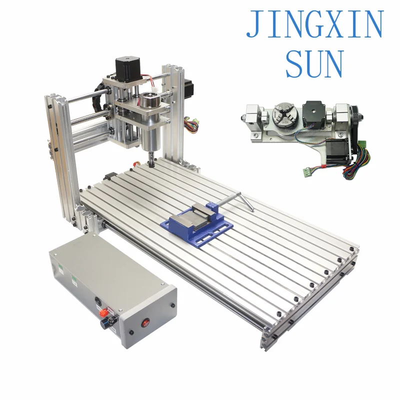 DIY CNC 3060 Engraving Machine 400W Wood Milling Router 6030 Ball Screw Cutting Engraver Lathe Frame 3 4 5 axis with ER11 drills