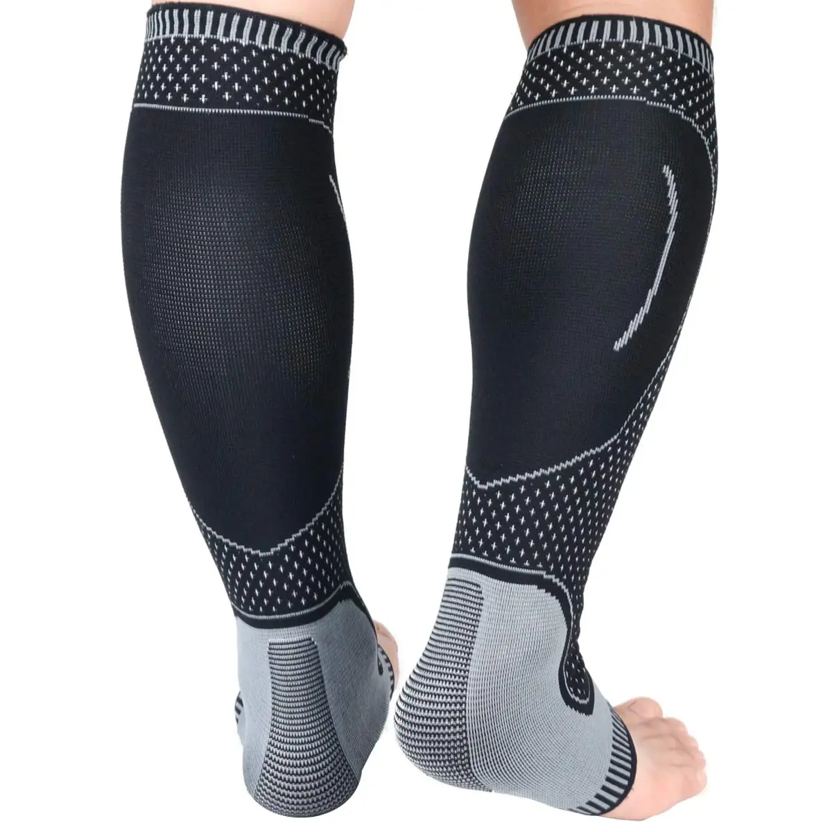 M-XL Running Compression Socks Orthopedic Support Knee High Stockings Calf Ankle Protector Football Skiing Varicose Veins