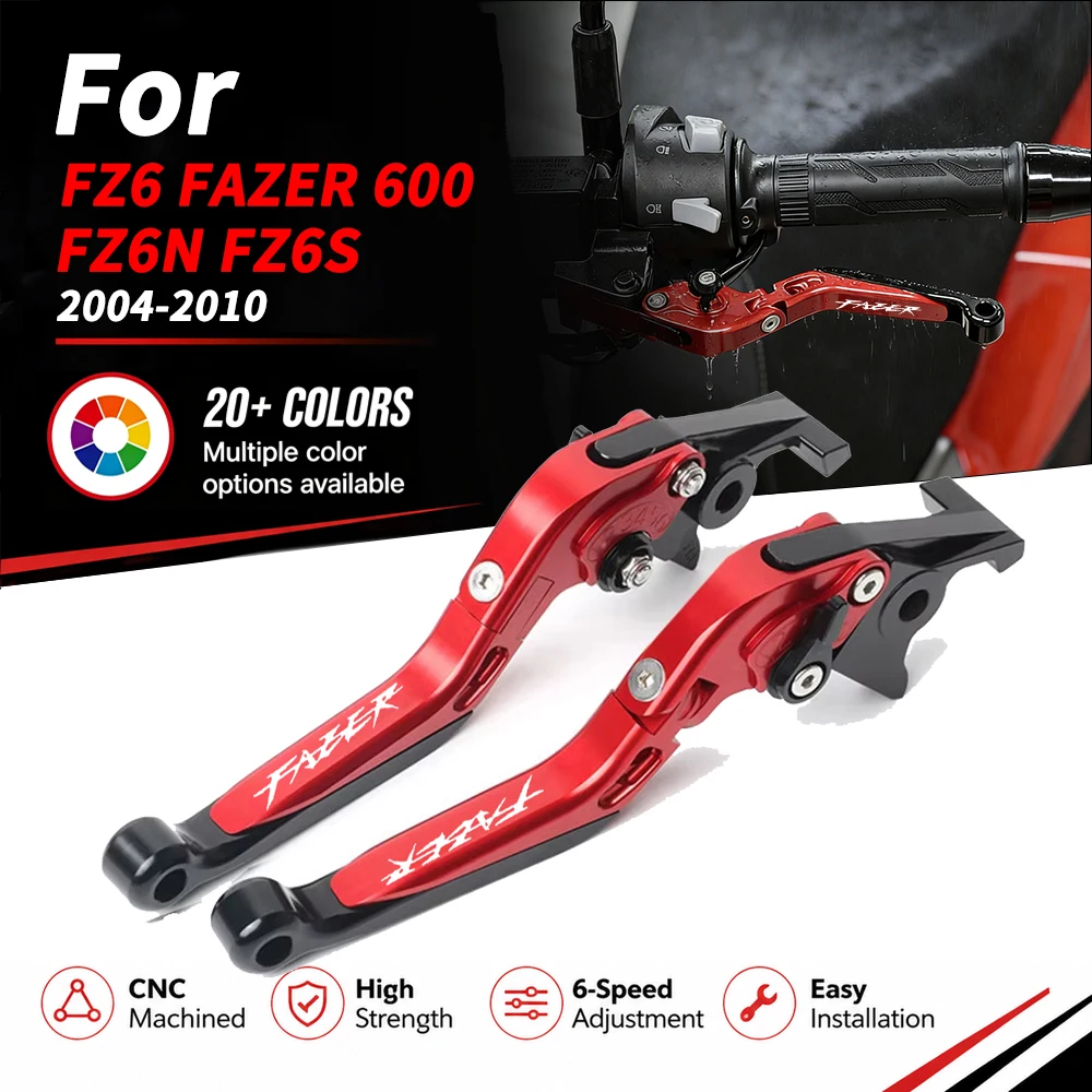 For Yamaha FZ6 FAZER 600 FZ6N FZ6S FZ6 S N 2004 2005 2006 2007 2008 2009 2010 Brake Clutch Levers Handlebar Hand Grips Ends