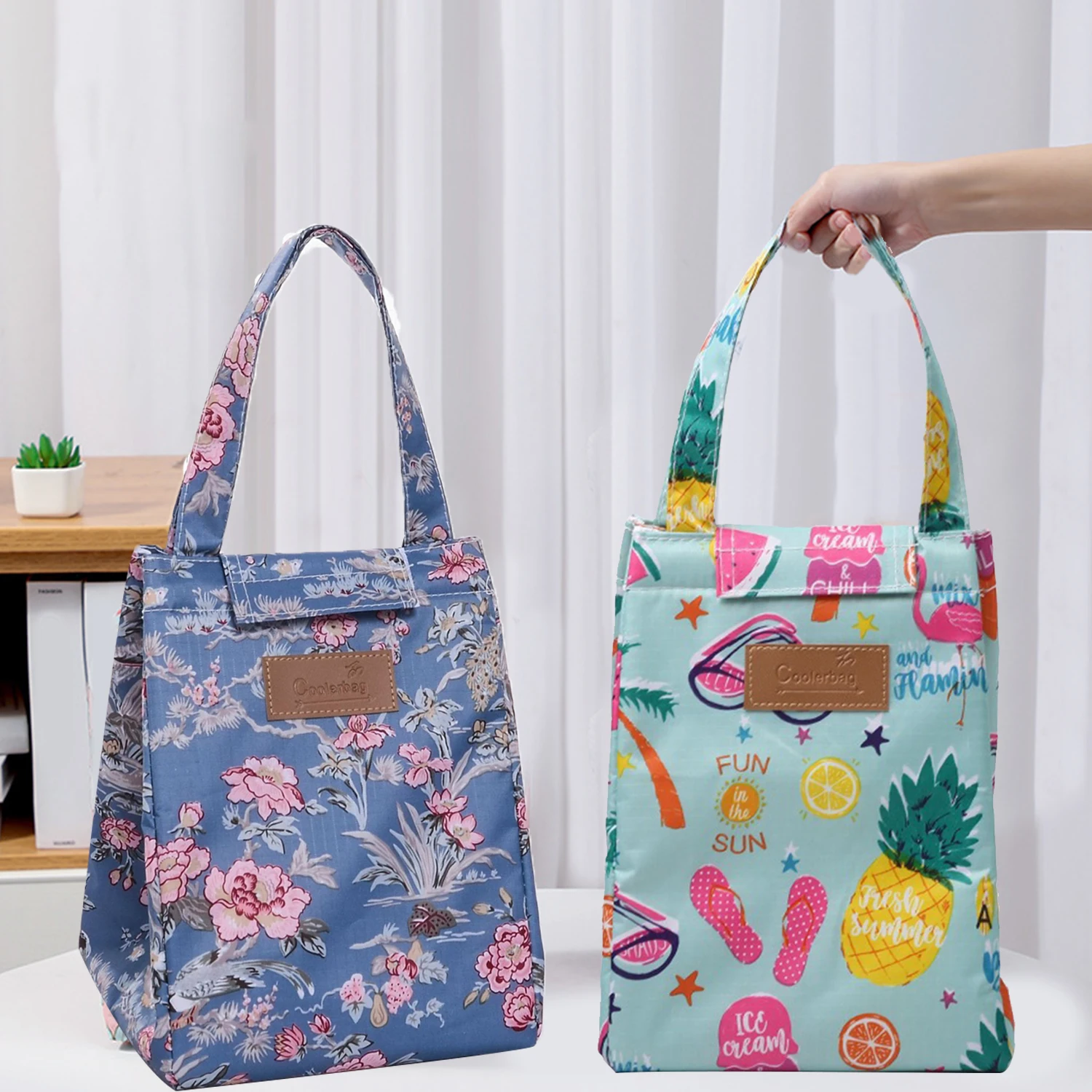 1 PC Insulated Thermal Cooler Bag Lunch Bag Foods Drink Storage Picnic Camping Bags Outdoor Cooler Box Beach Portable