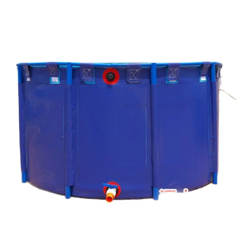 

Round canvas fish pond Thickened folding koi pond with bracket Household large fish pond Rice germination bucket