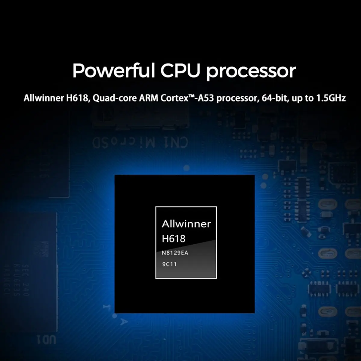 2026 جديد + لـ - لوحة تطوير صفر وحالة Allwinner H618 4G LPDDR4 32G EMMC 2.4G/5G WIFI BT4.2 اللوحة الأم #1