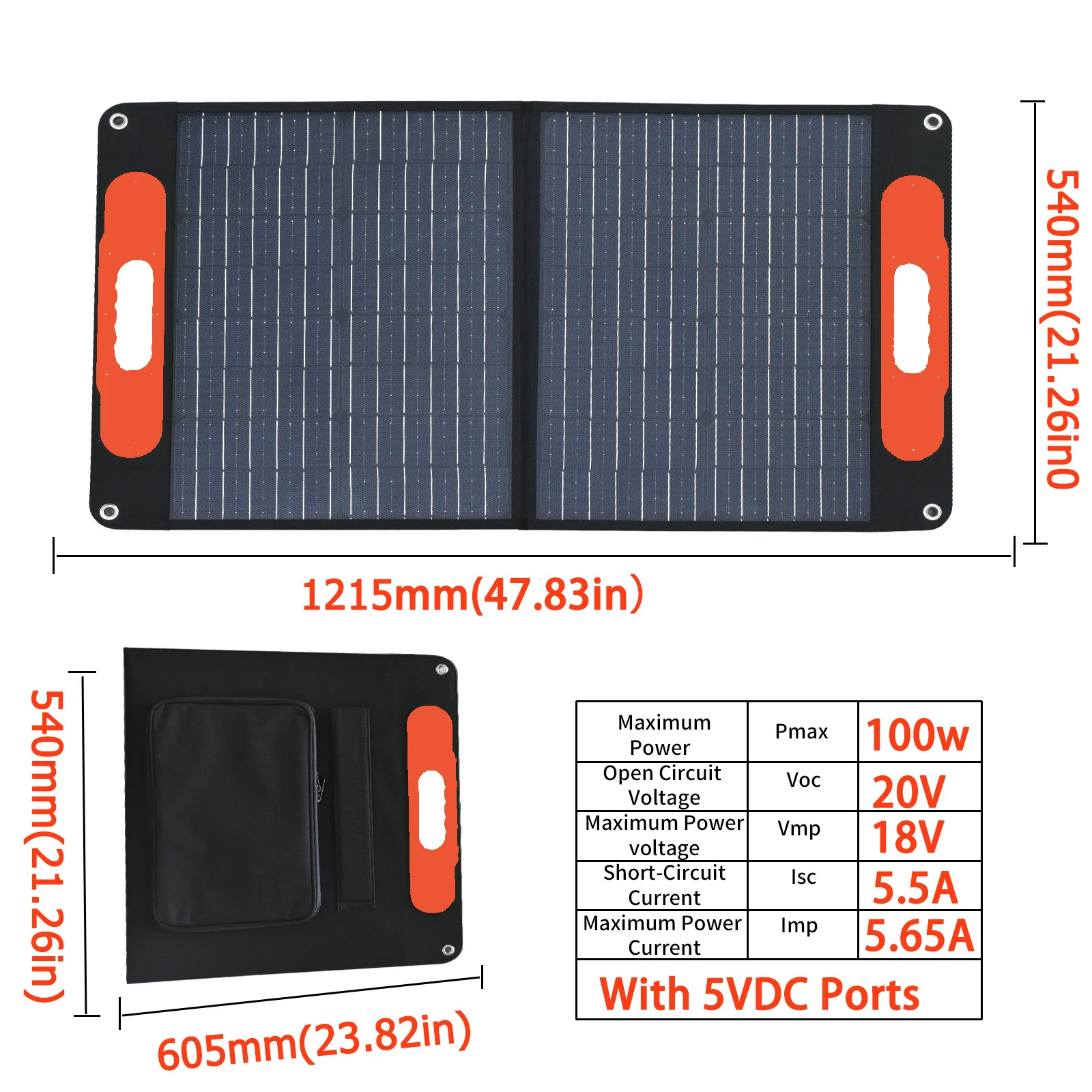 Opvouwbaar zonnepaneel 100W 160W 200W 18V Dubbele USB-lader ETFE Flexibel Opvouwbaar Kamperen Reizen Telefoon Ipad Draagbaar - Afbeelding 2