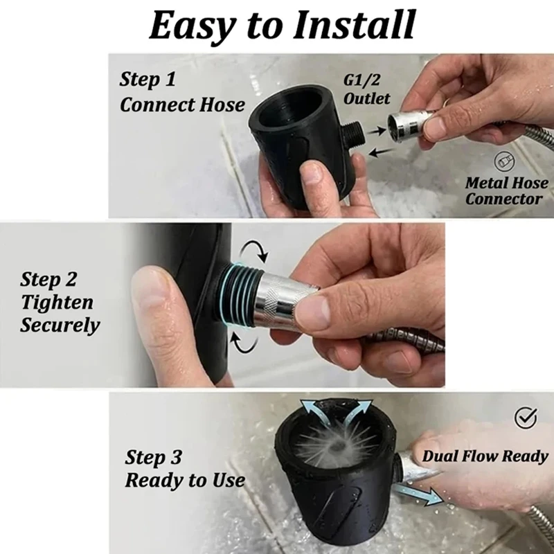 

Men Shower Nozzle High Pressure Spiral Nozzle Pet Dog Cat Foot Wash Tool Circular Flushing Massage Sprayer Bathroom Shower Head