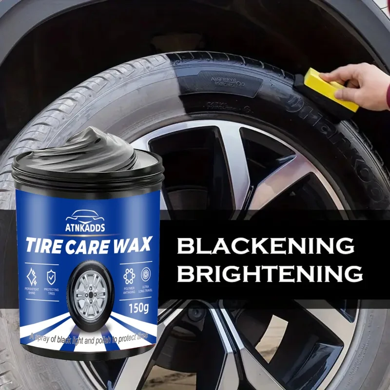 Car Tire Gloss Wax - Clean,brighter and prevent cracks,restore tire gloss,prevent UV rays,and make tire black for up to 30 days