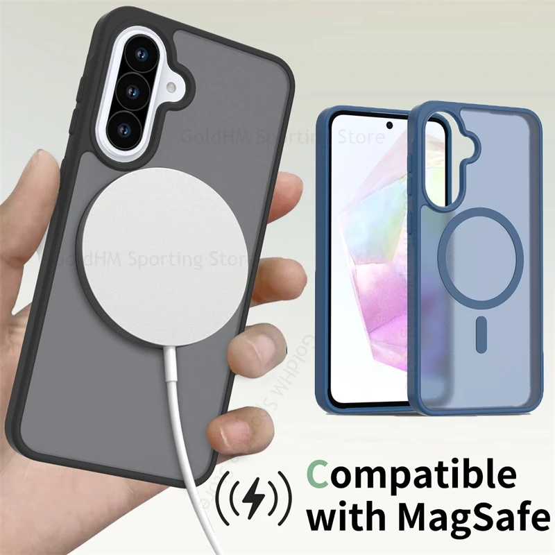 

Матовый жесткий чехол Candy для Samsung S25 Edge S24 Ultra S23 Plus для Magsafe Magnetic Cover для Galaxy A06 A16 A15 A26 A36 A56 5G