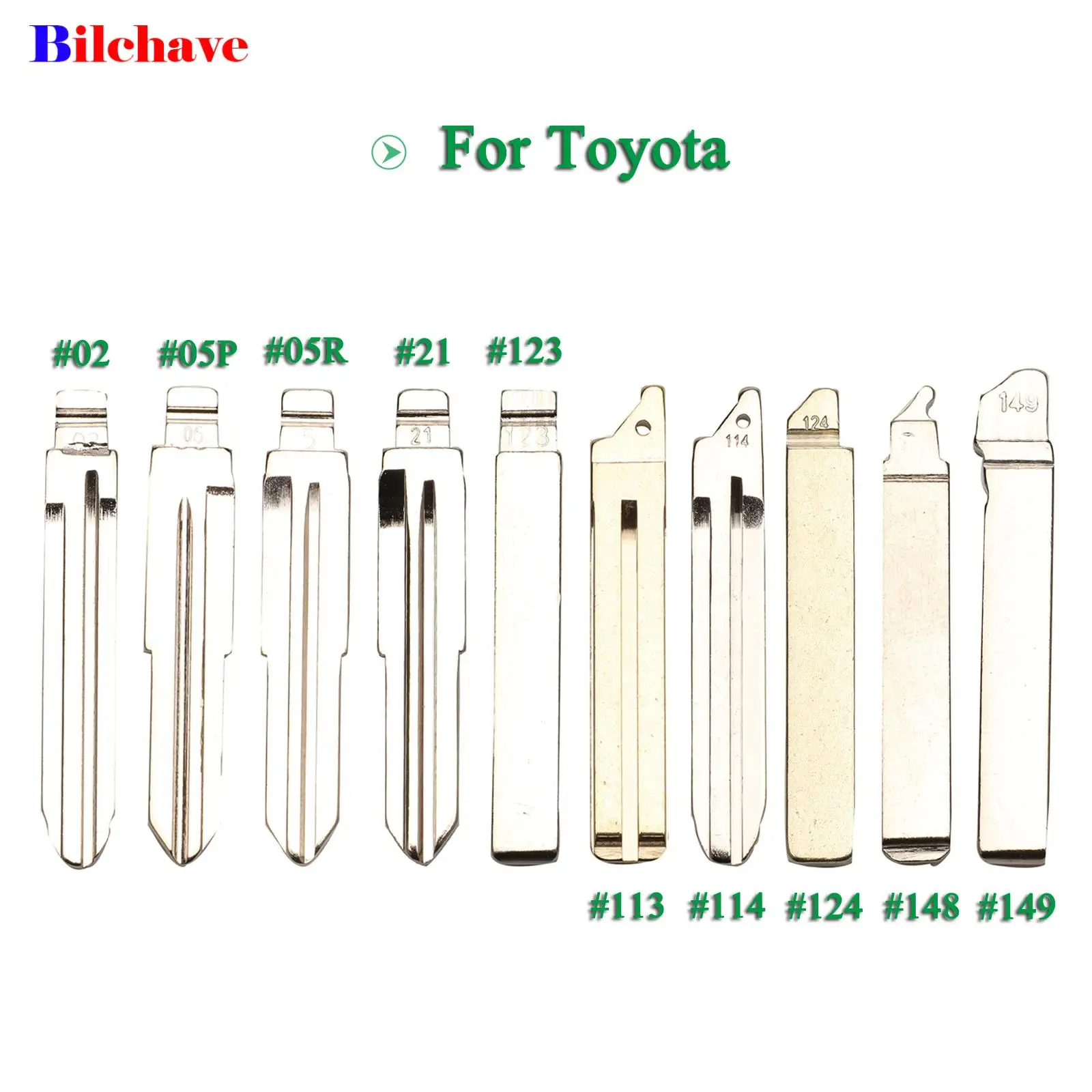 

jingyuqin 10pcs Remote Car Key Blade Flip Fob For Toyota Camry Corolla Highlander Vios Scion TOY43 TOY41 TOY40 TOY47 TOY48 Blade