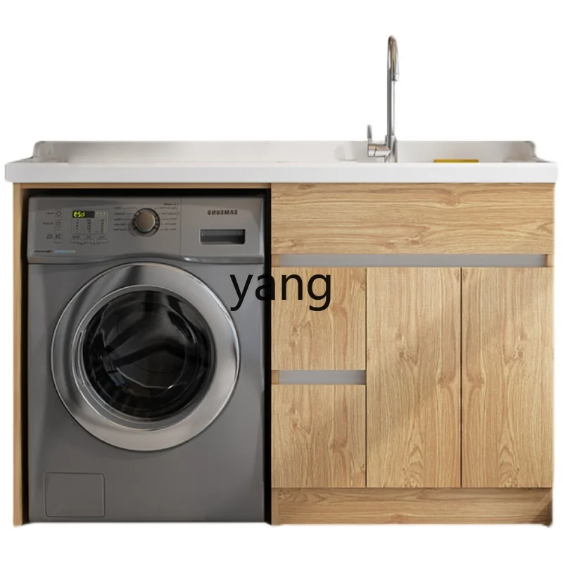 LH machine à laver balcon en bois massif armoire à linge tambour combiné intégré significatif autre lavabo de salle de bain avec frottement