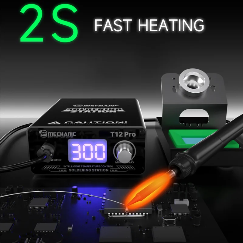 MECHANIC T12 Pro Soldering Station Intelligent Digital Display Fast Heating Anti-Static Thermostat Heating Repair Welding Tool