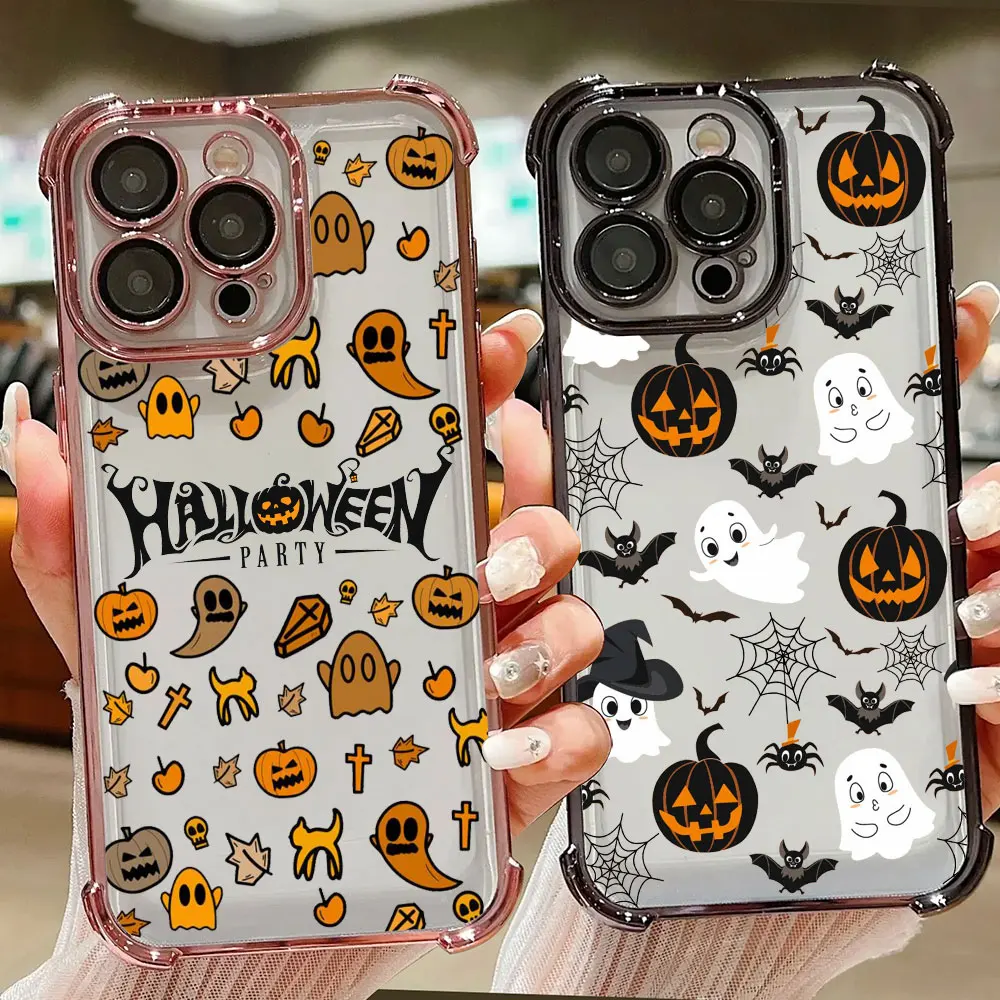 Happy Halloween Ghost Case For Samsung Galaxy A57 A56 A55 A54 A53 A52 A37 A36 A35 A34 A27 A26 A25 A17 A16 A07 A06 5G Phone Cover