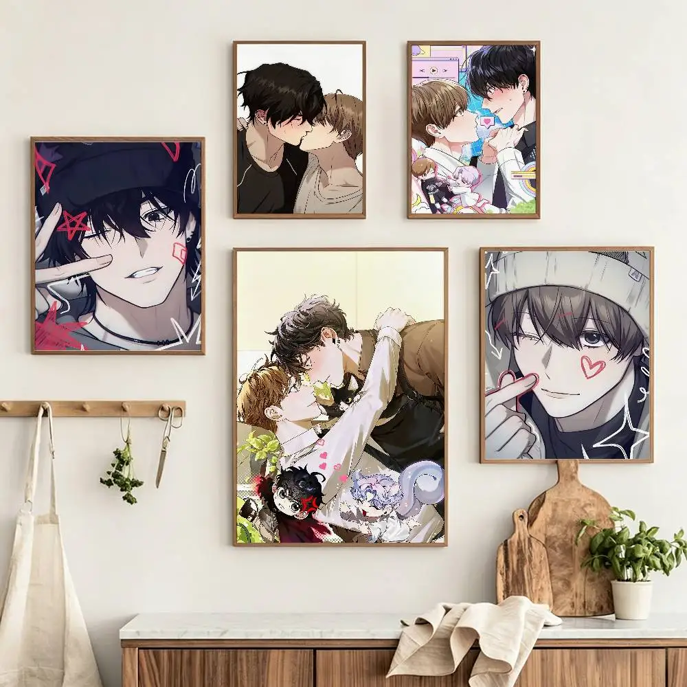 Virtual Strangers BL Manhwa  Customizable HD Self Adhesive Waterproof Wall Art Poster