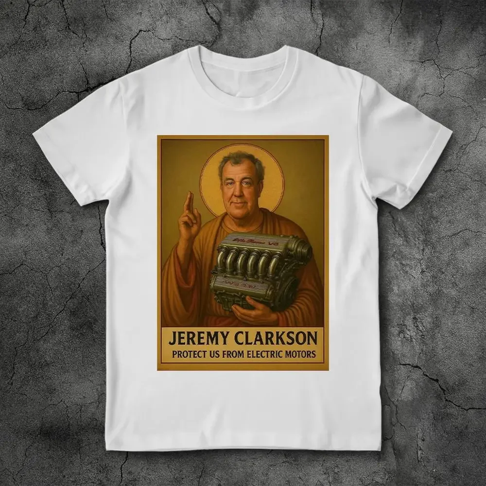 Jeremy Clarkson Merchandise für Fans: „Schützt uns vor Elektromotoren“-T-Shirt, Top Gear, lustiges Meme, grafisches T-Shirt, Unisex, lässiges, locker geschnittenes T-Shirt. – Detail 4