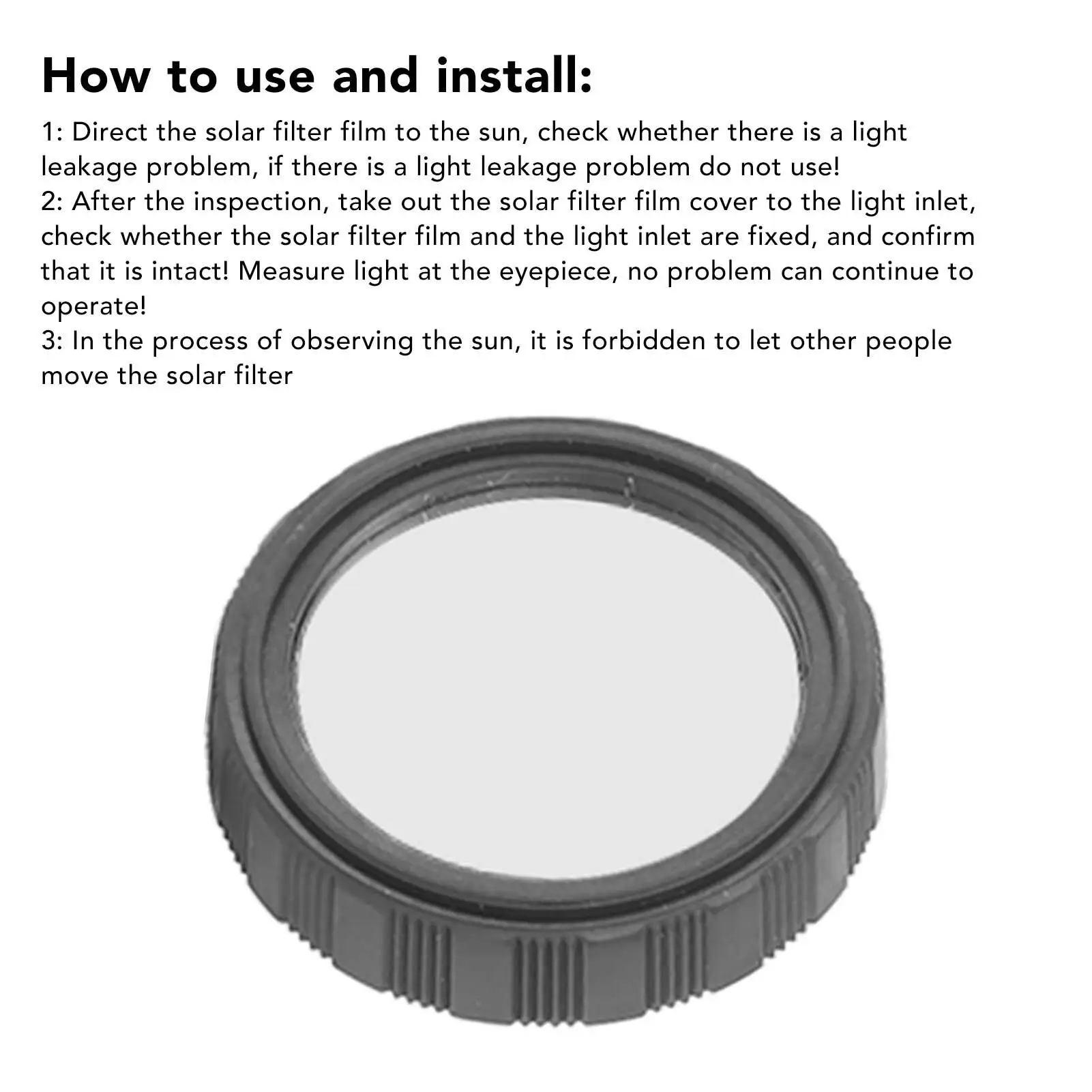 5.0 Density for solar Telescope Filter - High Light Transmittance, Universal Fit for Optimal for solar Observation