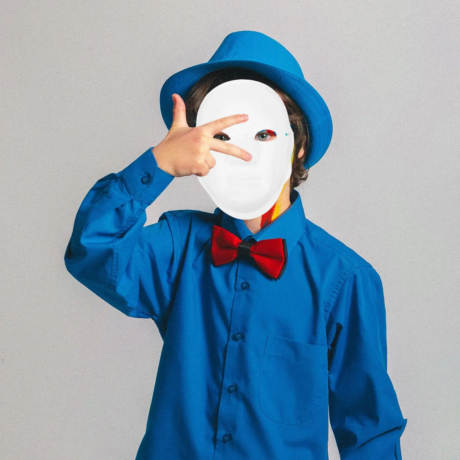 10 قطع من قناع الوجه الكامل المرسوم يدويًا للأطفال، أقنعة تنكرية ورقية يمكنك صنعها بنفسك