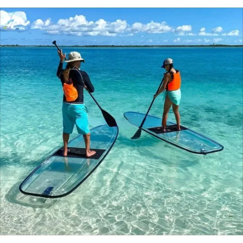 

clear paddle board bottom paddle PC material crystal Transparent water sport sup board