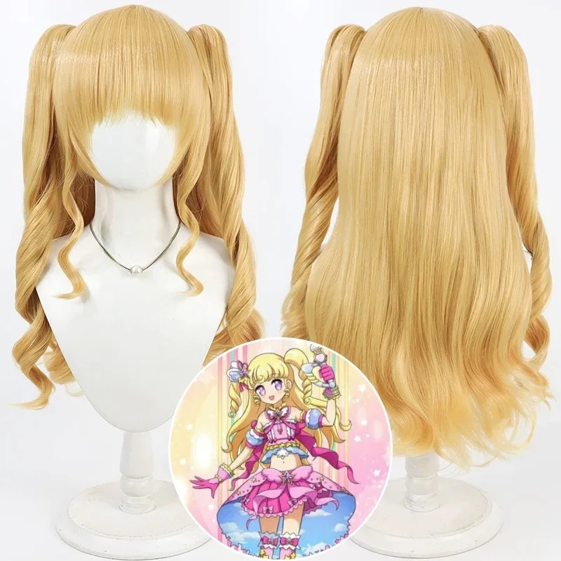 Парик для косплея Puripara Yumekawa Yui, синтетический, для Хэллоуина, конвенций, карнавалов, женский парик для маскарада, вечеринки, в комплекте с шапкой для парика
