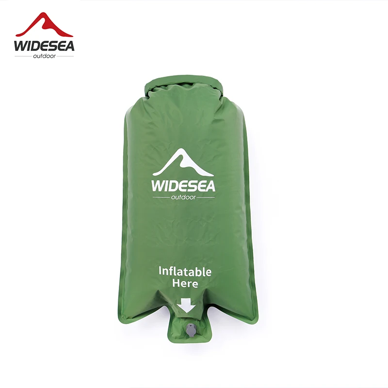 Wideea-bolsa inflable para colchones de aire, almohadilla de dormir para acampar, bomba portátil plegable para exteriores, equipo ultraligero para