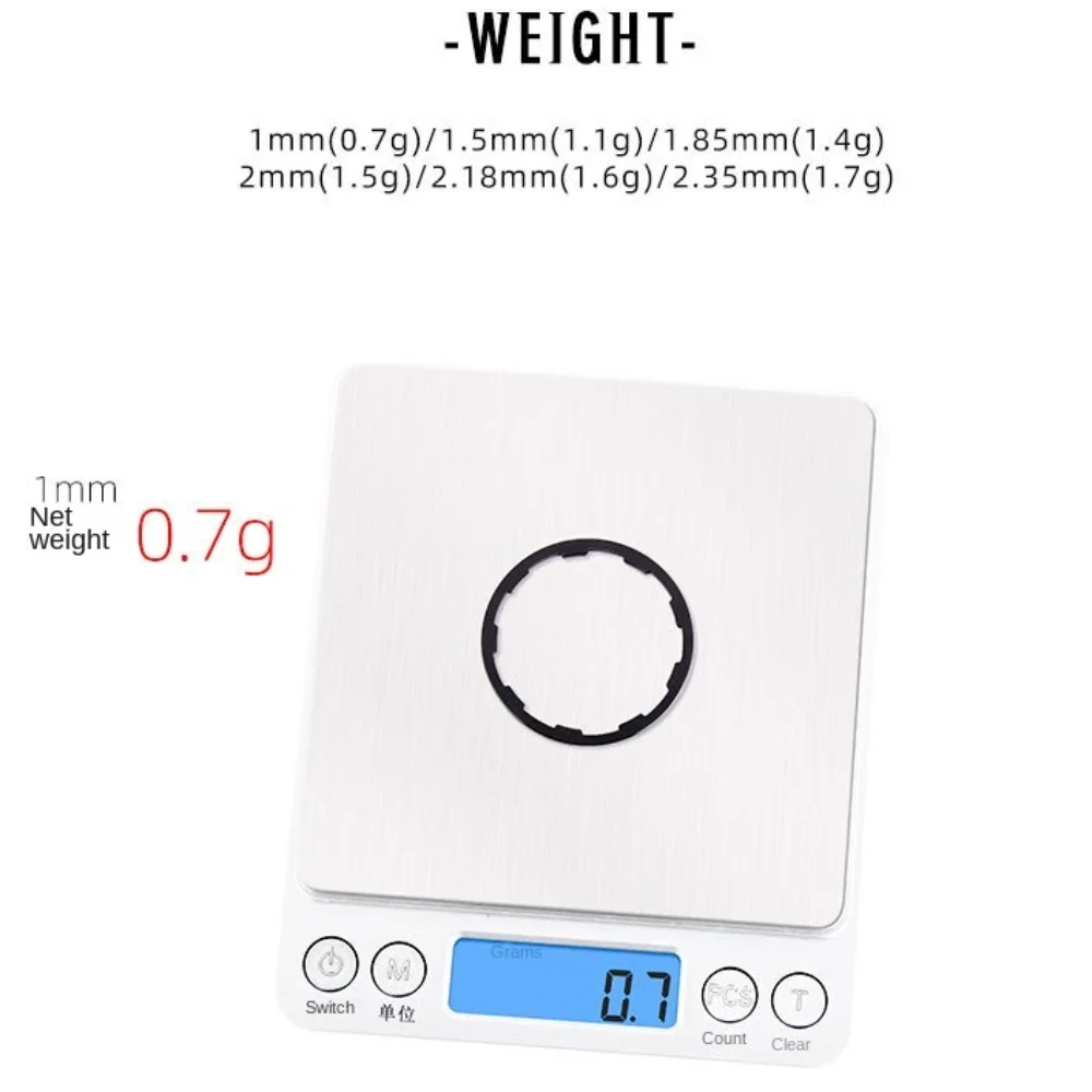 

New Bicycle Hub Washer 1/1.5/1.85/2/2.18/2.35mm Aluminum Alloy MTB Bottom Bracket Spacers Road Bike Bike Flywheel Hub Spacers