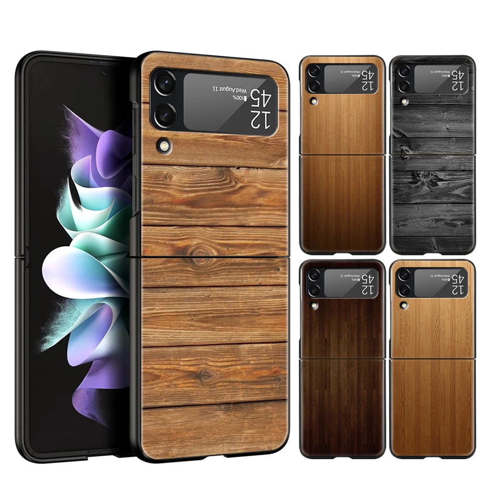 Forest Geometry Wood Nature Hard PC Phone Case For Samsung Galaxy Z Flip 6 5 4 Back Cover For Galaxy Z Flip3 Foldable Shockproof