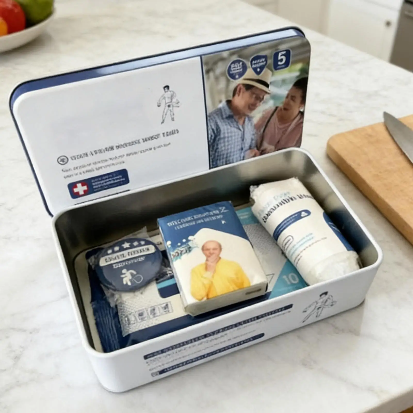 Kit de survie Portable Compact avec lingettes humides, ensemble de farces de survie pour mari, hommes, famille, amis, adolescents, adultes, anniversaire