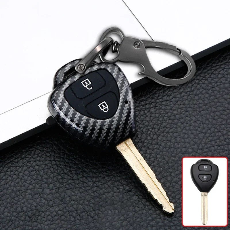 

Auto Accessories Protection Key Covers Carbon Fiber Car Styling Case For Toyota Corolla Hilux Yaris Rav4 Aqua Camry Crown