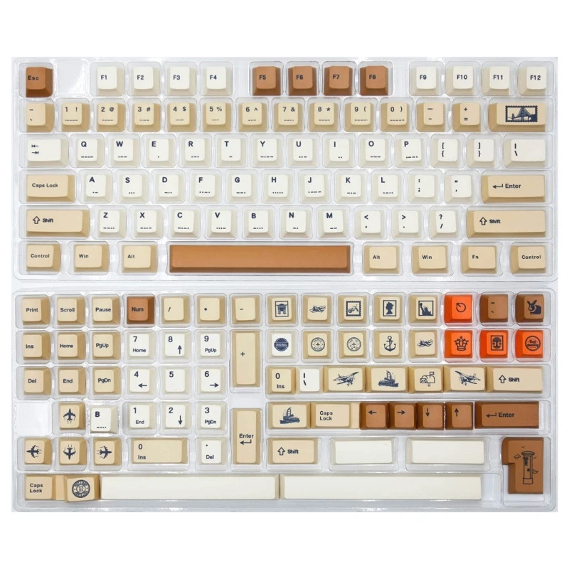 ドロップシップレトロスタンプチェリープロファイルキーキャップ PBT 昇華セットメカニカルキーボード用