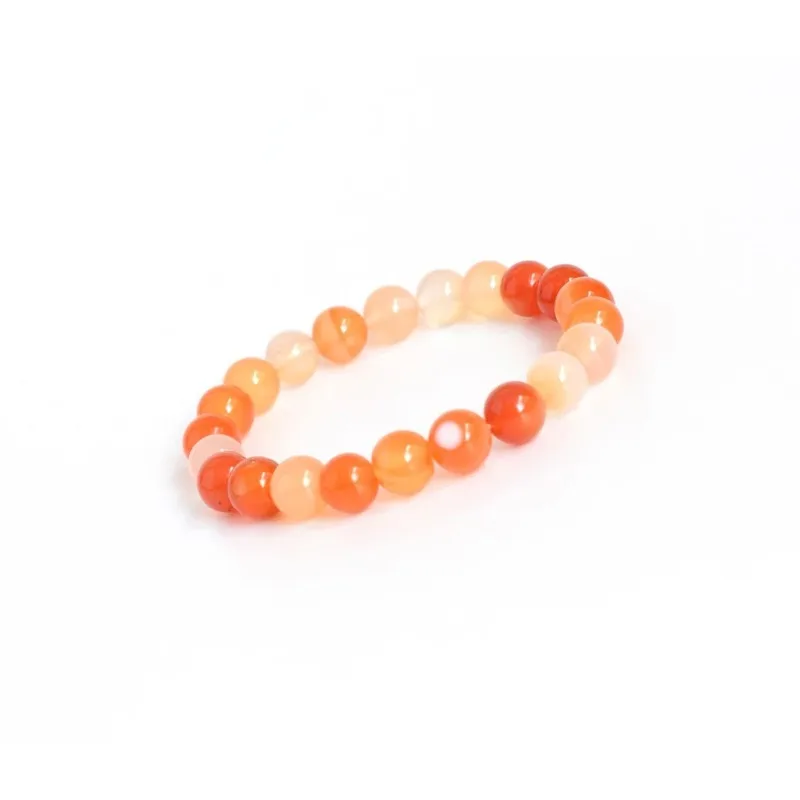 Natural Carnelian Chakra Stone Carved Crystal Healing Beads Stretch Semi-precious Stones Beaded Bracelets