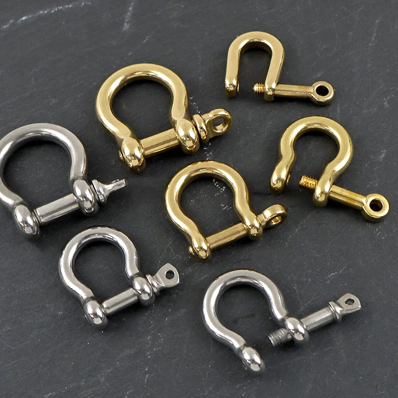 

2/5Pcs 6-10mm U Shackle Metal Bow Buckles for Luggage Bags Handbags DIY Hardware Accessories Detachable D Ring Adjustable Straps