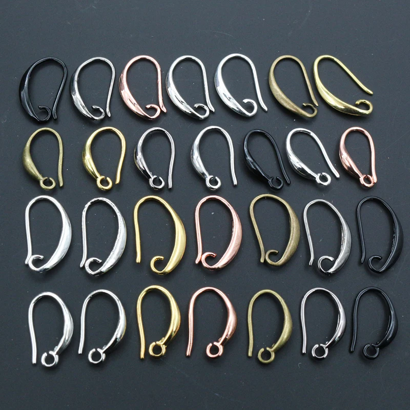 20 stücke 3-Stile Gold Bronze versilbert Messing Französisch Ohrring Haken Draht Einstellungen Basis ganzen Verkauf
