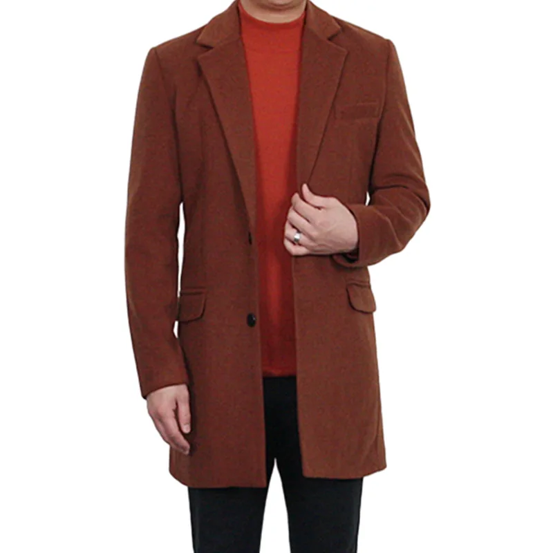 Autumn and Winter New Woolen Coat Men's Thickened Coat Korean Version of Fashionable Versatile Suit Top