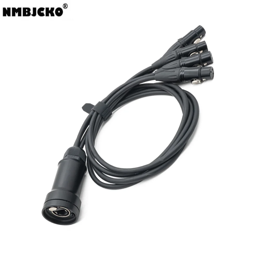 Connettore XLR a cavo Ethernet CAT5/CAT6 Auido Snake 4 canali 3 Pin DMX512 estensore del segnale di rete wtih 1M