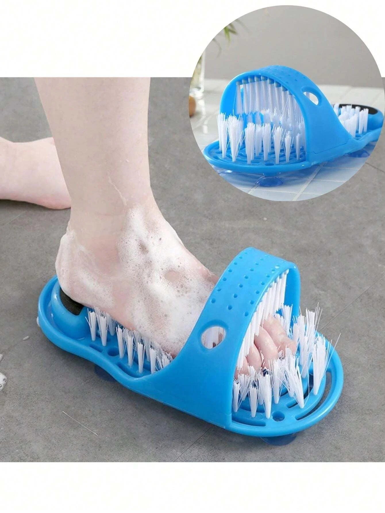 1PC Shower Foot Scrubber Massager Cleaner Spa Exfoliating Washer Wash Slipper Tools Bathroom Bath Foot Brushes Remove Dead Skin