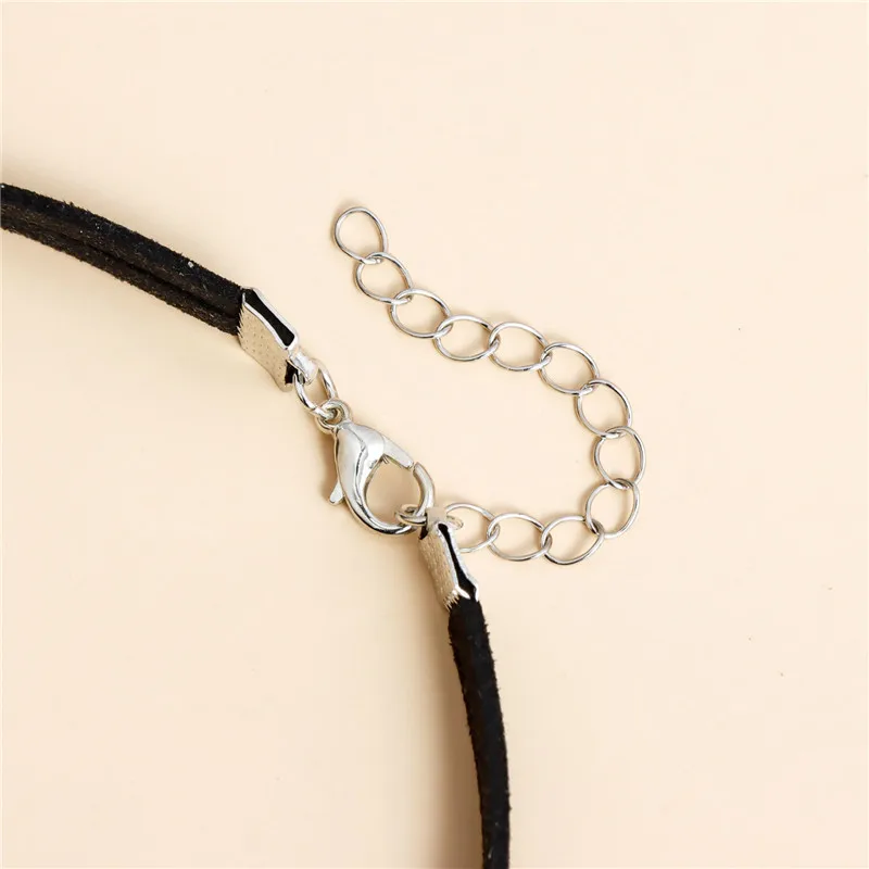 الأزياء أنبوب المخملية المختنق قلادة للنساء الحد الأدنى الترقوة مجوهرات السيدات الأسود طبقة مزدوجة القلائد القصيرة الملحقات