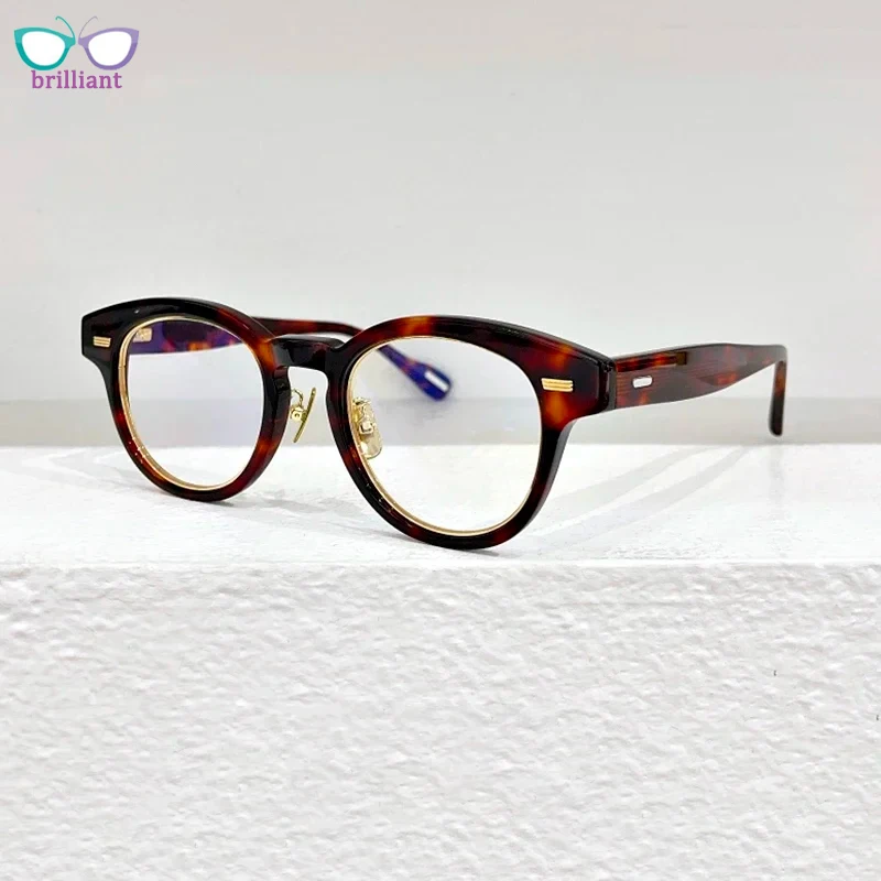 

Luxury Brand Men Women Optical Myopia Presbyopia Prescription Retro Eyewear Handmade Fashion Round Acetate Reading Glasses Frame