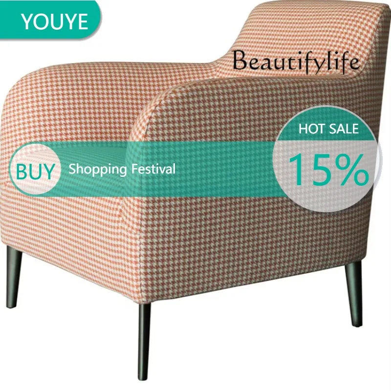 Uu Italian Light Luxury Designer Living Room Leisure Sofa Modern Simple Single Hotel Reception Fabric