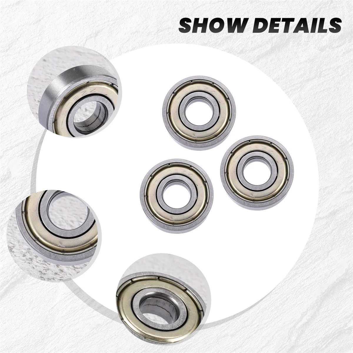 25Pcs 608 ZZ Ball Bearings, 608Zz Metal Double Shielded Miniature Deep Groove Skateboard Ball Bearings (8mm x 22mm x 7mm F