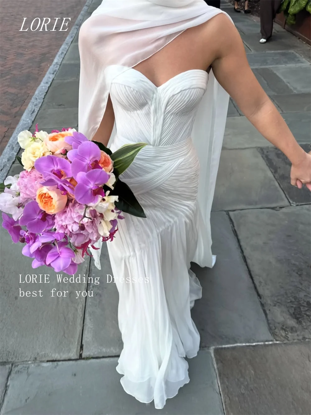 LORIE Luxury Noval Mermaid Civil Wedding Dress Sweetheart Bridal Dresses Irregular Engagement Wedding Gown Customized 2026
