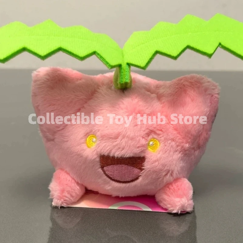 Genuine Pokemon Center Spring Series Plush Dolls Chikorita Buizel Moving Leaf Cute Mini Stuffed Toy Bag Charm Desk Decor Gift