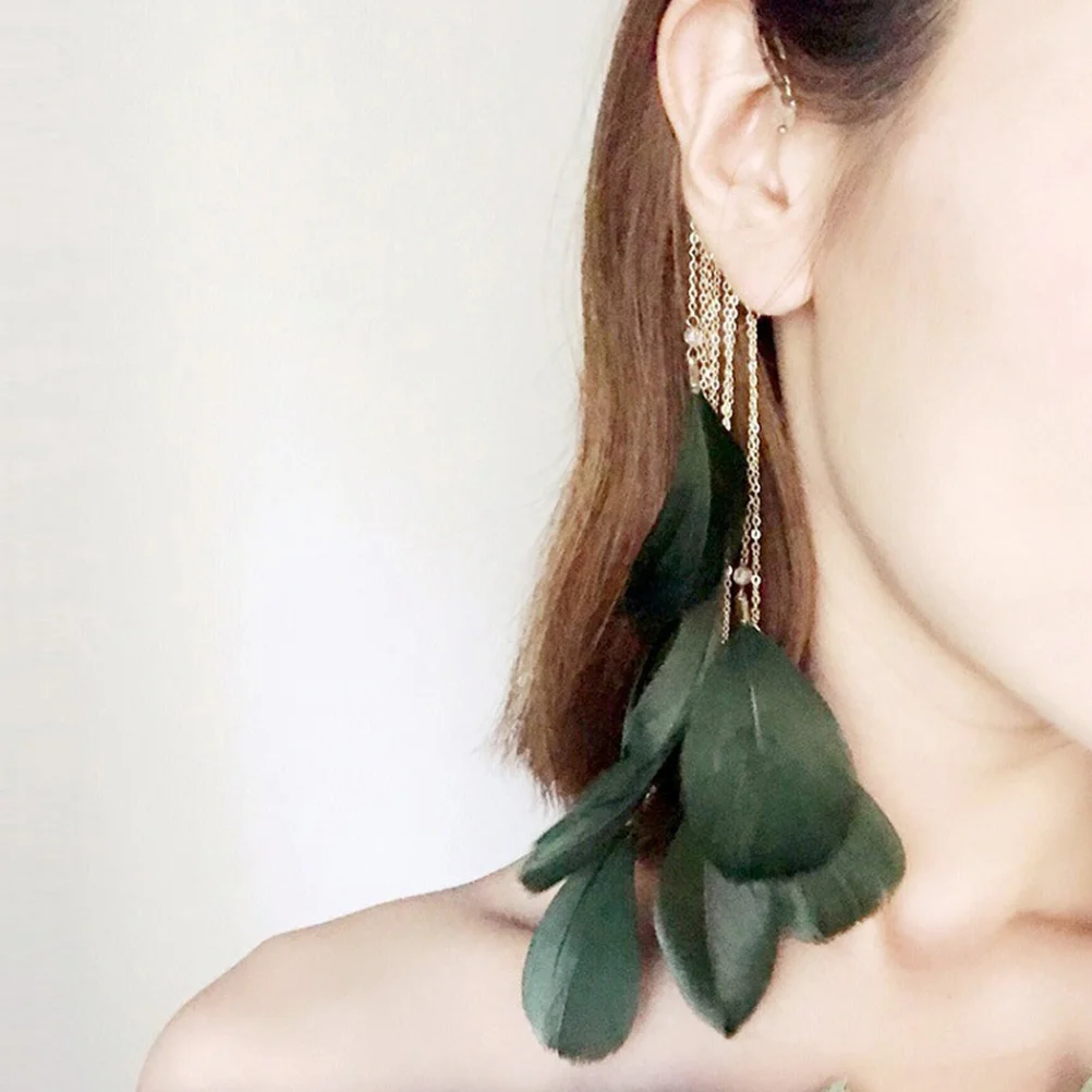 

1Pcs White Tassel Earring Women Ear Hook Long Bohemian Jewelry Perfect for Birthday Anniversary Wedding Gift Women Earring