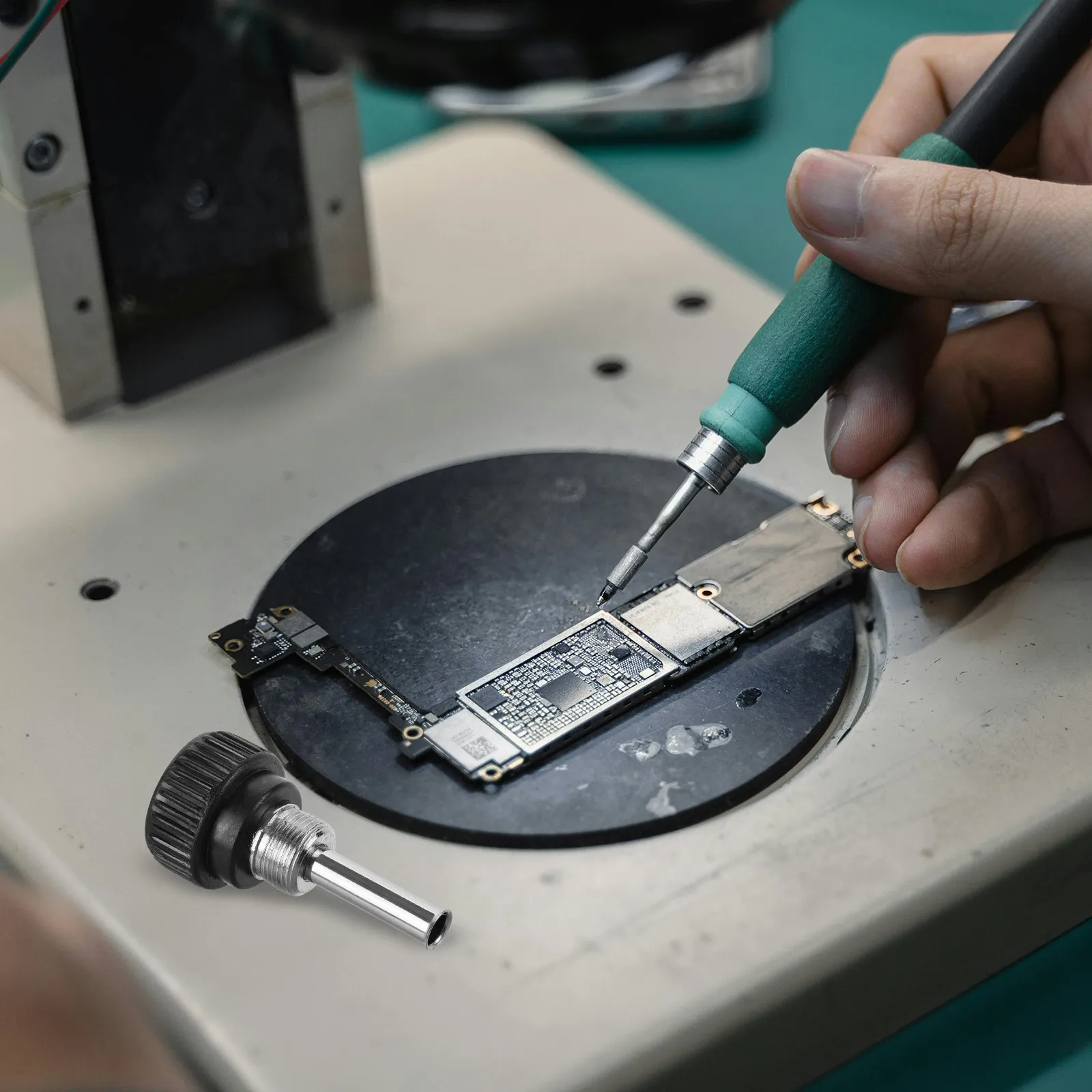 

1Set Soldering Iron Nut Sleeve Stainless Steel Handle Parts Compatible with Various Soldering Tools Heatproof Handle Sleeve Set